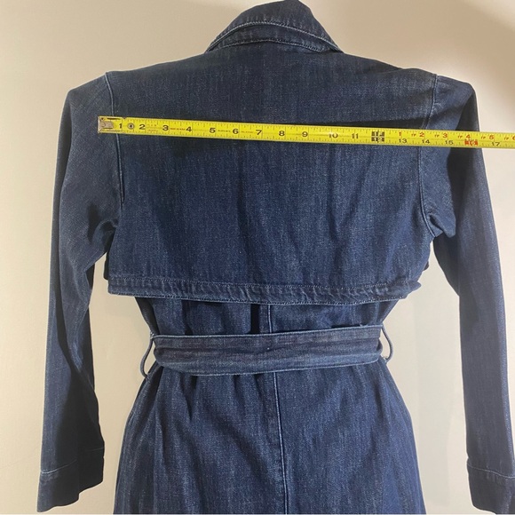 Topshop Moto Denim Long Sleeve Belted Dress - Picture 6 of 6